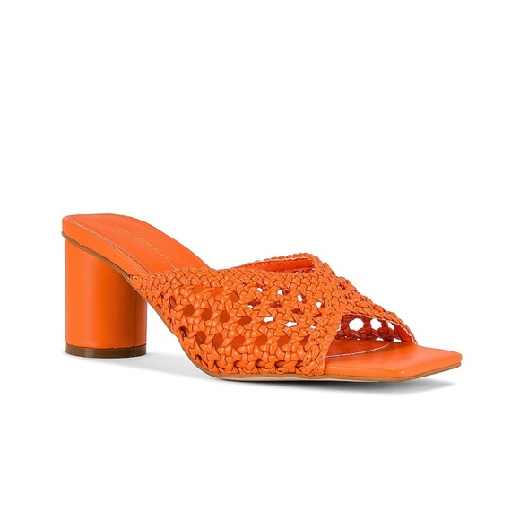 INTENTIONALLY BLANK Shoes - x REVOLVE Orange Rattan Heeled Sandals